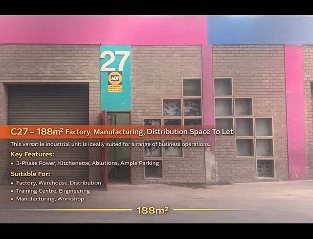 Industrial property to rent in HERIOTDALE